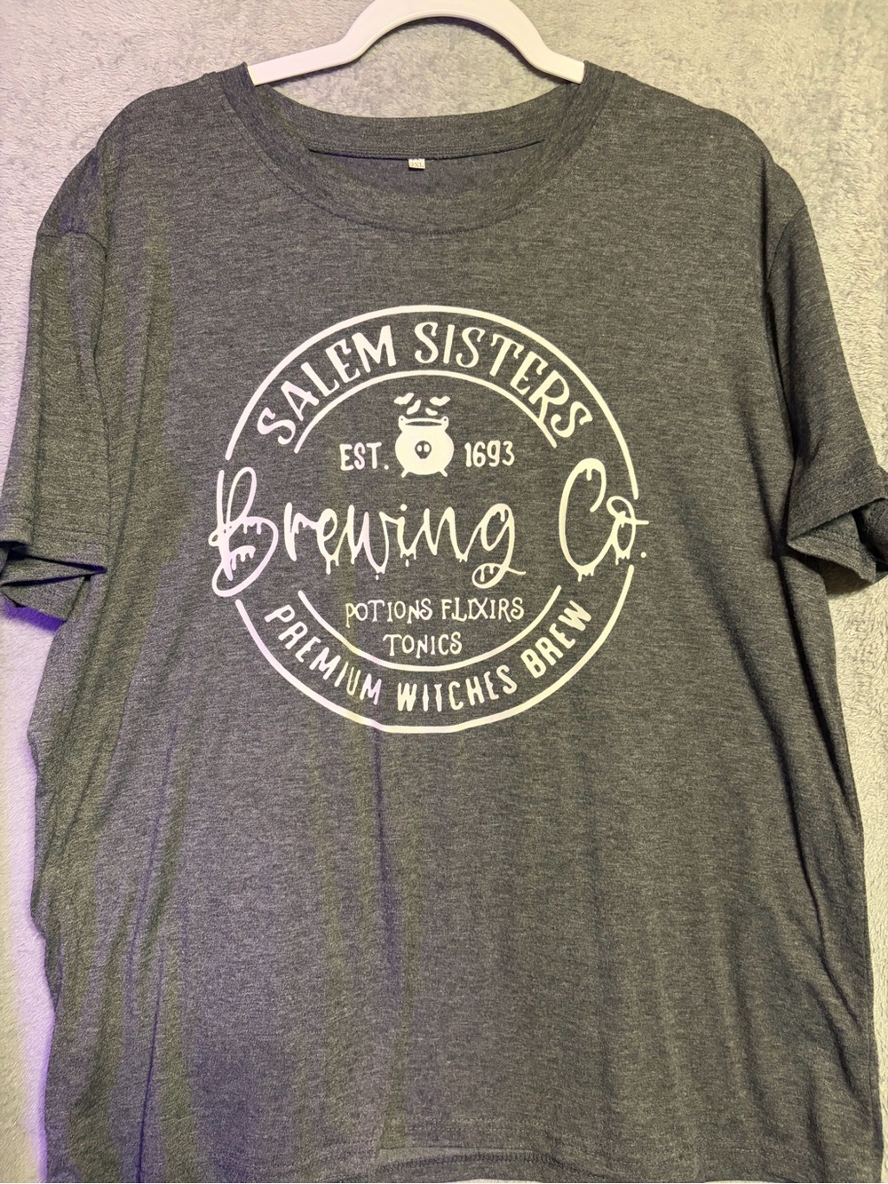 Source Unknown Gray Salem Sisters Brewing Co. Short Sleeve Tee